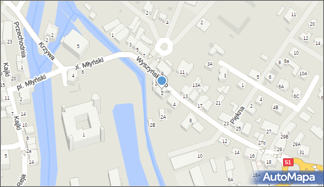 Lidzbark Warmiński, Wyszyńskiego Stefana, ks. kard., 2, mapa Lidzbark Warmiński