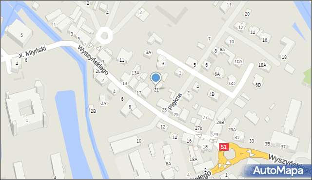 Lidzbark Warmiński, Wyszyńskiego Stefana, ks. kard., 21, mapa Lidzbark Warmiński