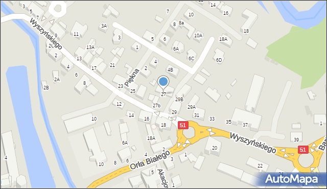 Lidzbark Warmiński, Wyszyńskiego Stefana, ks. kard., 27, mapa Lidzbark Warmiński