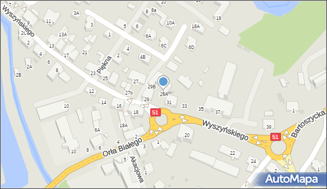 Lidzbark Warmiński, Wyszyńskiego Stefana, ks. kard., 29A, mapa Lidzbark Warmiński