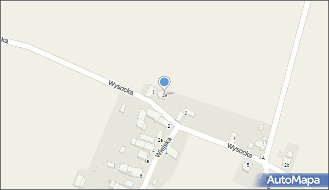 Ligota Górna, Wysocka, 1a, mapa Ligota Górna