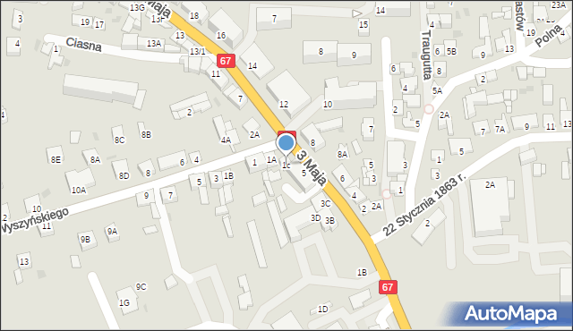 Lipno, Wyszyńskiego Stefana, ks. kard., 1c, mapa Lipno