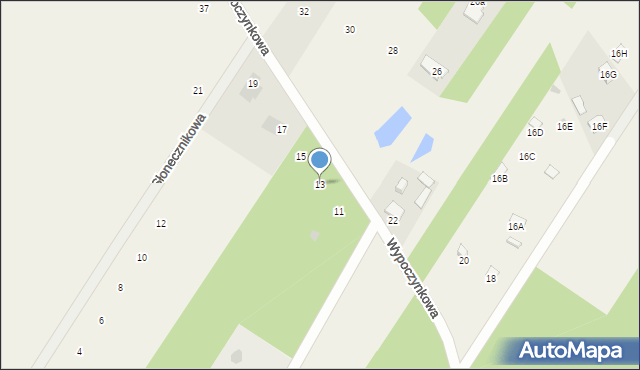 Lipowo, Wypoczynkowa, 13, mapa Lipowo