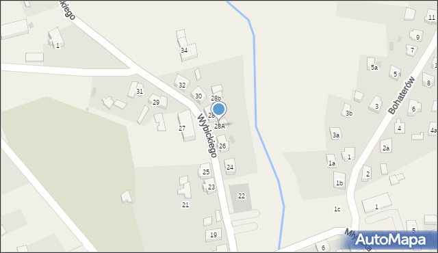 Lipusz, Wybickiego Józefa, gen., 28A, mapa Lipusz