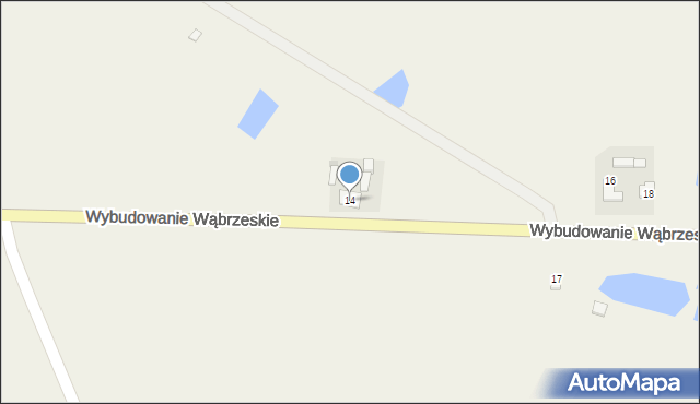 Lisewo, Wybudowanie Wąbrzeskie, 14, mapa Lisewo