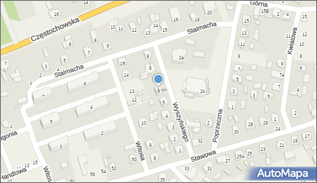 Lisów, Wyszyńskiego Stefana, ks. kard., 6, mapa Lisów