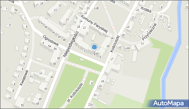 Łobez, Wybickiego Józefa, gen., 4, mapa Łobez