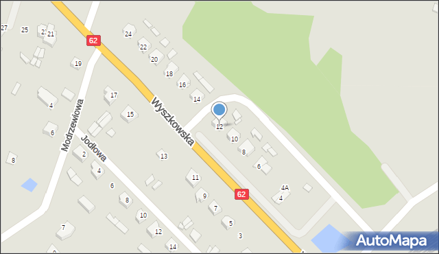 Łochów, Wyszkowska, 12, mapa Łochów