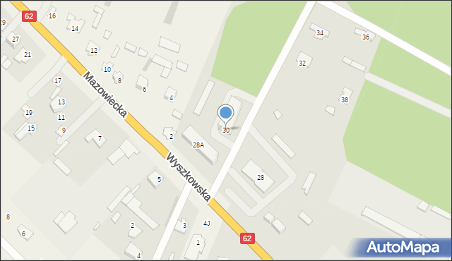 Łochów, Wyszkowska, 30, mapa Łochów