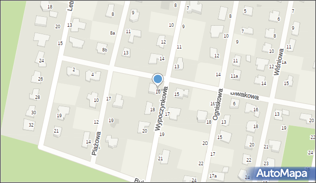 Łochowo, Wypoczynkowa, 16, mapa Łochowo