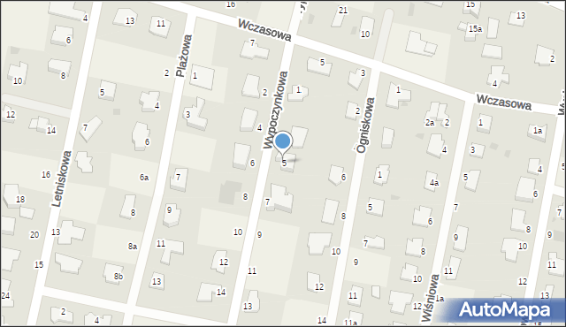 Łochowo, Wypoczynkowa, 5, mapa Łochowo