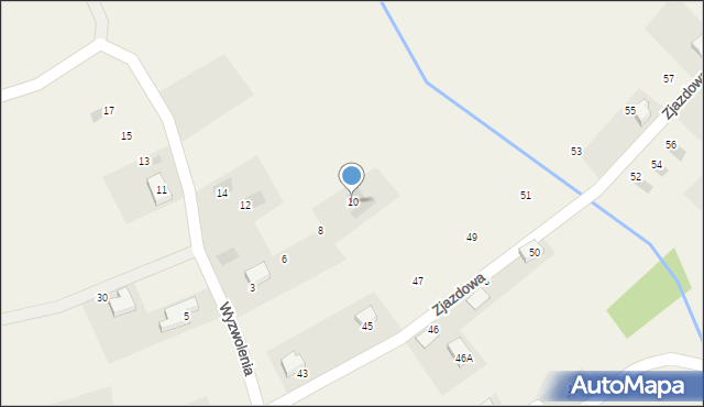 Łodygowice, Wyzwolenia, 10, mapa Łodygowice