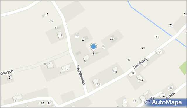 Łodygowice, Wyzwolenia, 6, mapa Łodygowice