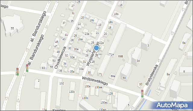 Łódź, Wyspiańskiego Stanisława, 26, mapa Łodzi