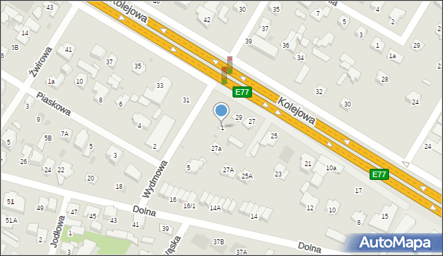 Łomianki, Wydmowa, 1, mapa Łomianki