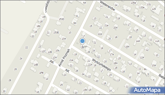 Łomianki, Wyszyńskiego Stefana, ks. prym. kard., 28, mapa Łomianki