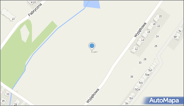 Łomianki Dolne, Wyjątkowa, 11b, mapa Łomianki Dolne