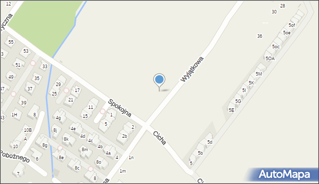 Łomianki Dolne, Wyjątkowa, 3, mapa Łomianki Dolne