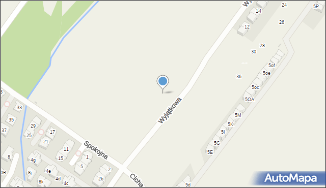 Łomianki Dolne, Wyjątkowa, 5, mapa Łomianki Dolne