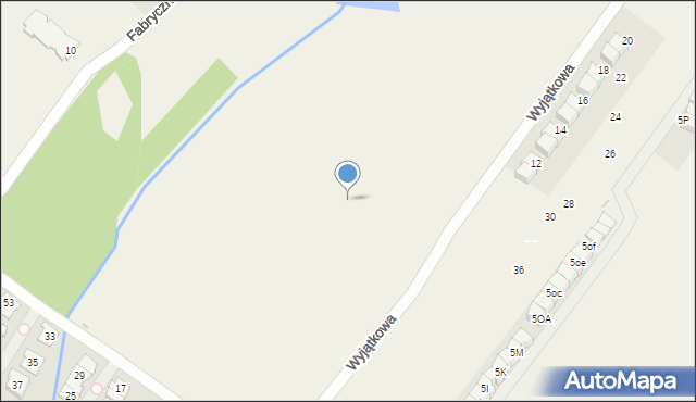 Łomianki Dolne, Wyjątkowa, 9b, mapa Łomianki Dolne