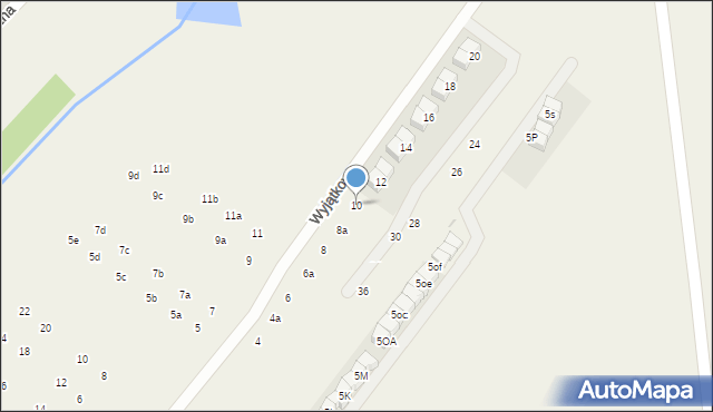 Łomianki Dolne, Wyjątkowa, 10, mapa Łomianki Dolne