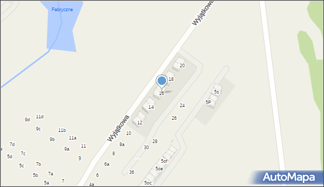 Łomianki Dolne, Wyjątkowa, 16, mapa Łomianki Dolne