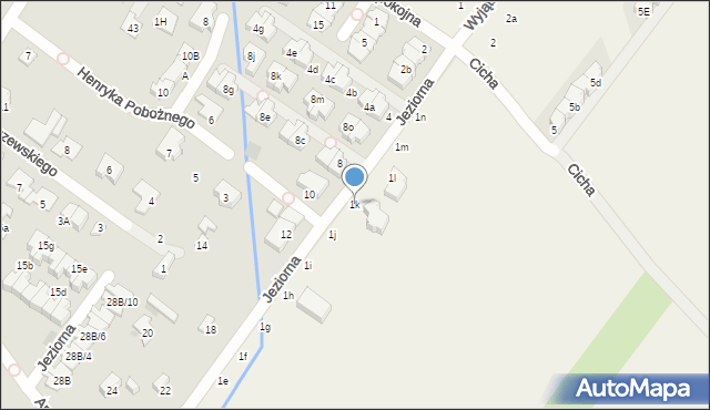 Łomianki Dolne, Wyjątkowa, 1k, mapa Łomianki Dolne