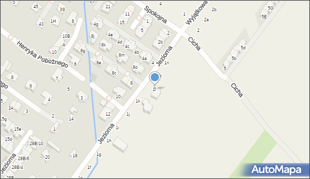 Łomianki Dolne, Wyjątkowa, 1l, mapa Łomianki Dolne