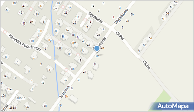 Łomianki Dolne, Wyjątkowa, 1m, mapa Łomianki Dolne