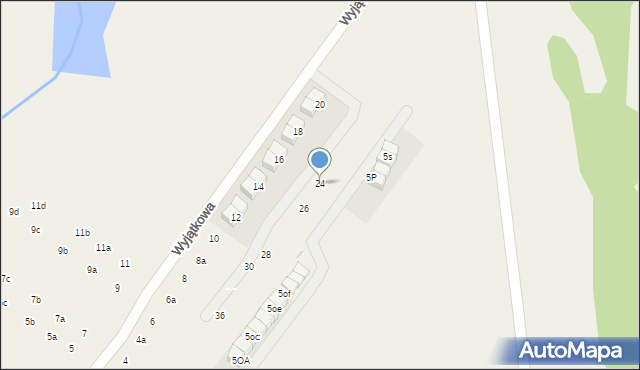 Łomianki Dolne, Wyjątkowa, 24, mapa Łomianki Dolne