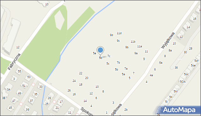 Łomianki Dolne, Wyjątkowa, 5d, mapa Łomianki Dolne