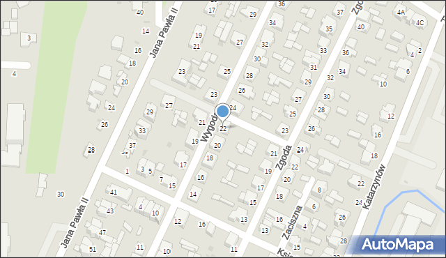 Łowicz, Wygoda, 22, mapa Łowicza