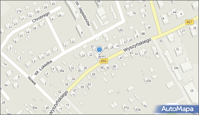 Lubaczów, Wyszyńskiego Stefana, ks. kard., 20, mapa Lubaczów