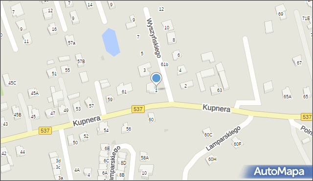 Lubawa, Wyszyńskiego Stefana, ks. kard., 1, mapa Lubawa