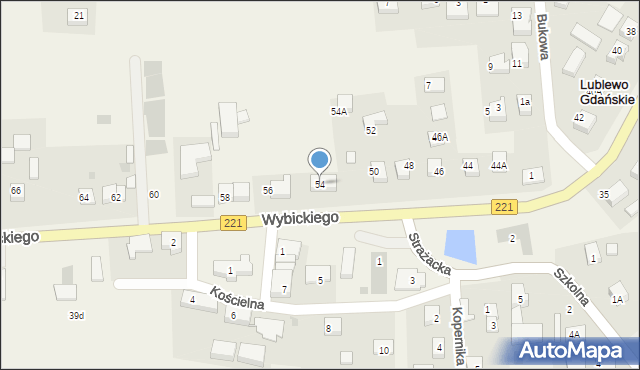 Lublewo Gdańskie, Wybickiego Józefa, gen., 54, mapa Lublewo Gdańskie