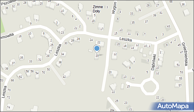 Lublin, Wygon, 13, mapa Lublina