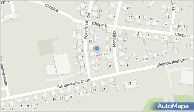 Lubliniec, Wyspiańskiego Stanisława, 6, mapa Lubliniec