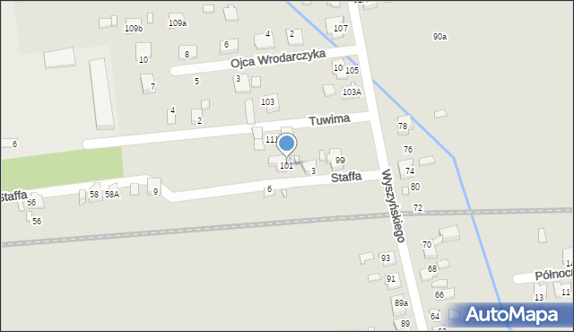 Lubliniec, Wyszyńskiego Stefana, ks. kard., 101, mapa Lubliniec