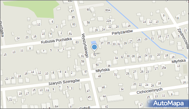 Lubliniec, Wyszyńskiego Stefana, ks. kard., 52, mapa Lubliniec