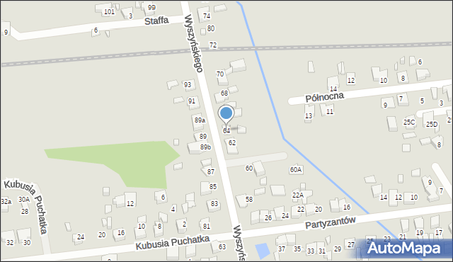 Lubliniec, Wyszyńskiego Stefana, ks. kard., 64, mapa Lubliniec