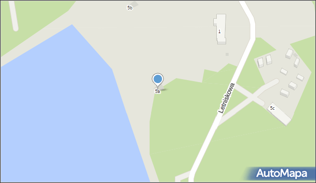 Łuków, Wypoczynkowa, 5a, mapa Łuków