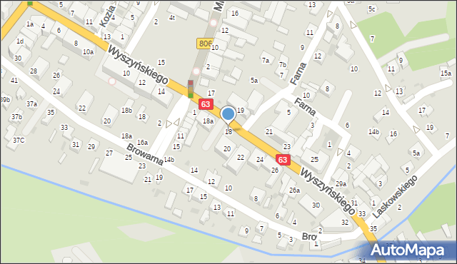 Łuków, Wyszyńskiego Stefana, ks. kard., 18, mapa Łuków