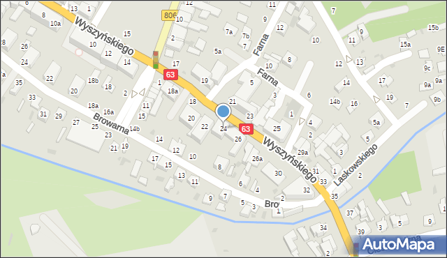 Łuków, Wyszyńskiego Stefana, ks. kard., 24, mapa Łuków