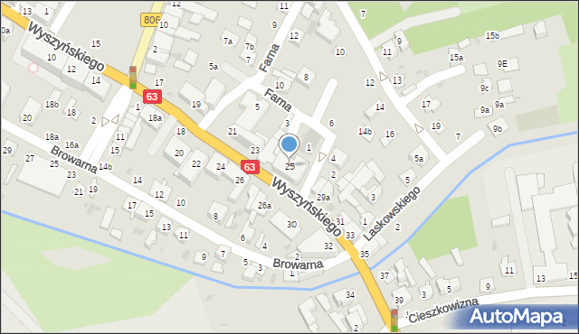 Łuków, Wyszyńskiego Stefana, ks. kard., 25, mapa Łuków