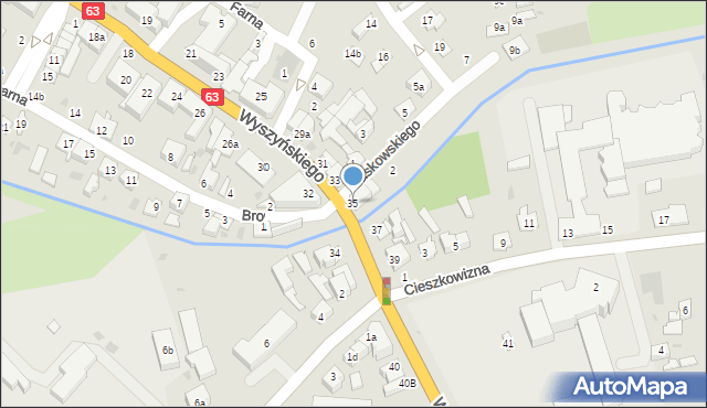 Łuków, Wyszyńskiego Stefana, ks. kard., 35, mapa Łuków