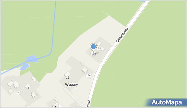 Lyski, Wygony, 12b, mapa Lyski