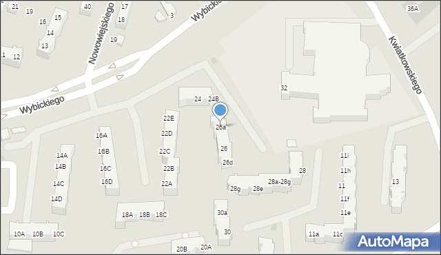 Malbork, Wybickiego Józefa, gen., 26a, mapa Malborka