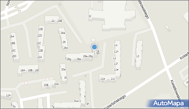 Malbork, Wybickiego Józefa, gen., 28b, mapa Malborka