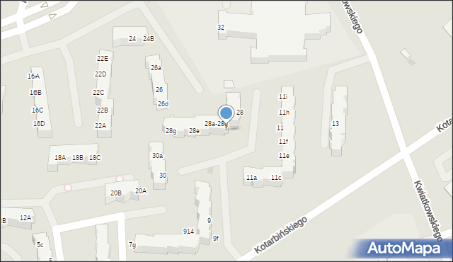 Malbork, Wybickiego Józefa, gen., 28c, mapa Malborka
