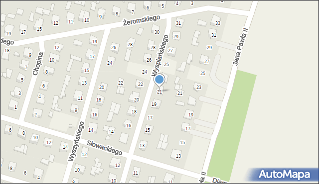 Małkinia Górna, Wyspiańskiego Stanisława, 21, mapa Małkinia Górna